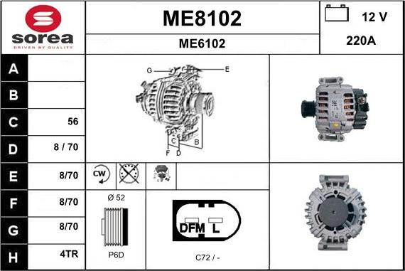 SNRA ME8102 - Alternateur cwaw.fr