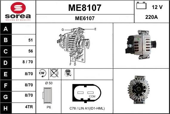 SNRA ME8107 - Alternateur cwaw.fr