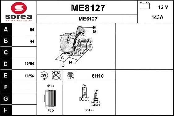 SNRA ME8127 - Alternateur cwaw.fr