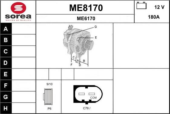 SNRA ME8170 - Alternateur cwaw.fr