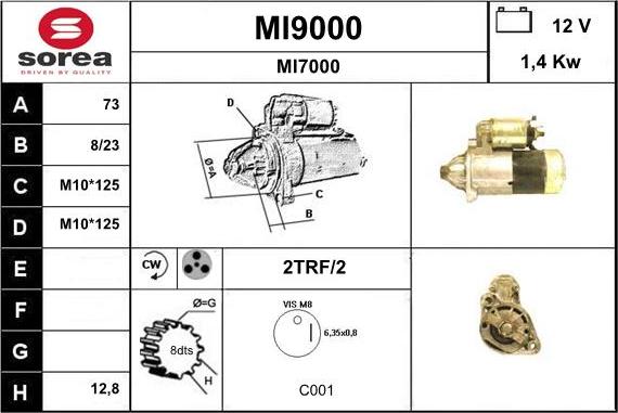 SNRA MI9000 - Démarreur cwaw.fr