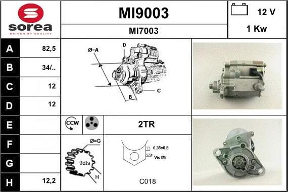 SNRA MI9003 - Démarreur cwaw.fr