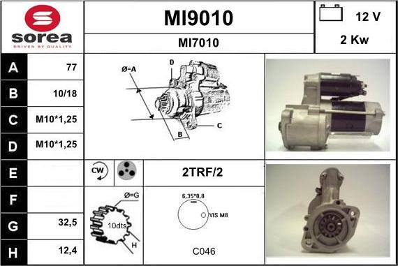 SNRA MI9010 - Démarreur cwaw.fr