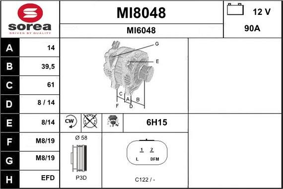 SNRA MI8048 - Alternateur cwaw.fr