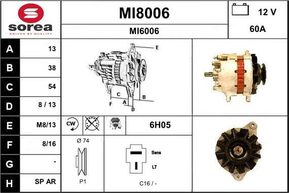 SNRA MI8006 - Alternateur cwaw.fr