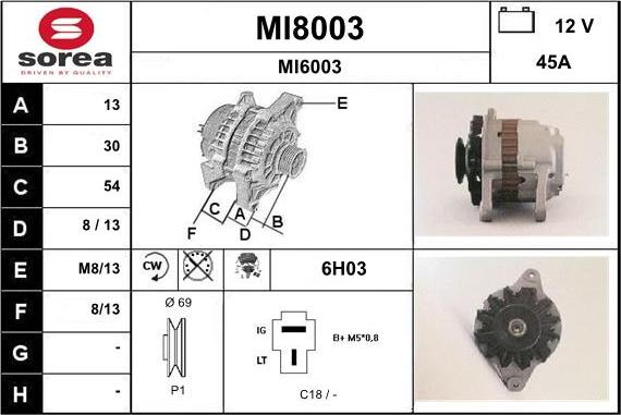 SNRA MI8003 - Alternateur cwaw.fr