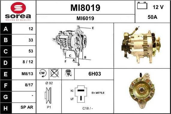 SNRA MI8019 - Alternateur cwaw.fr