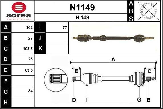 SNRA N1149 - Arbre de transmission cwaw.fr