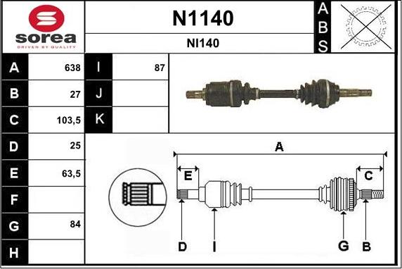 SNRA N1140 - Arbre de transmission cwaw.fr