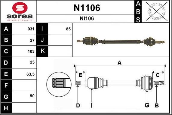 SNRA N1106 - Arbre de transmission cwaw.fr