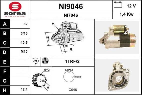 SNRA NI9046 - Démarreur cwaw.fr