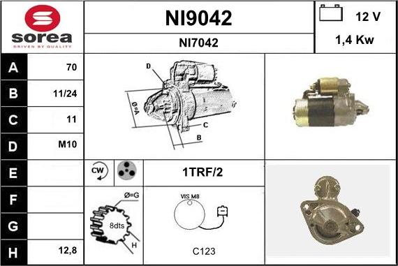 SNRA NI9042 - Démarreur cwaw.fr