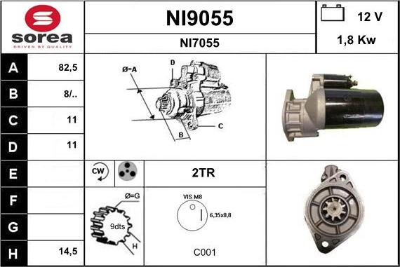 SNRA NI9055 - Démarreur cwaw.fr