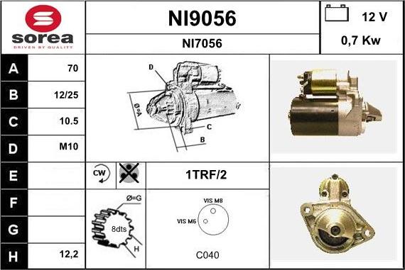 SNRA NI9056 - Démarreur cwaw.fr