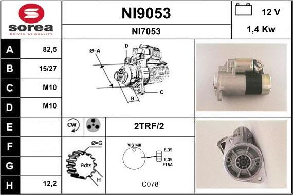 SNRA NI9053 - Démarreur cwaw.fr