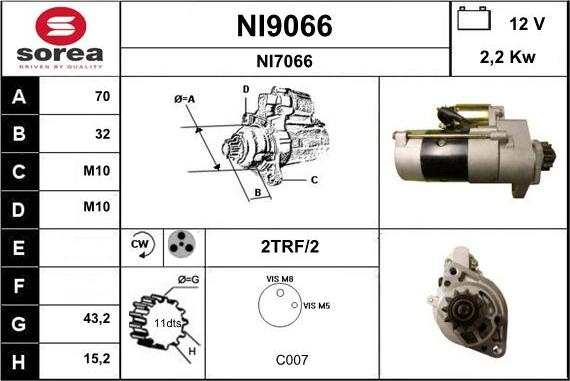 SNRA NI9066 - Démarreur cwaw.fr