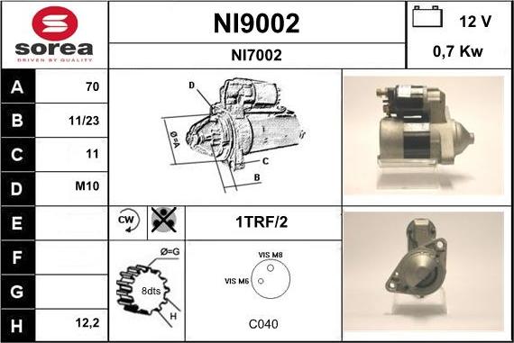 SNRA NI9002 - Démarreur cwaw.fr