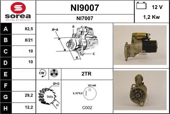 SNRA NI9007 - Démarreur cwaw.fr