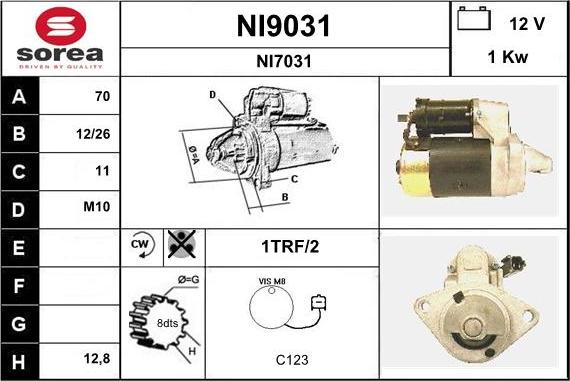 SNRA NI9031 - Démarreur cwaw.fr