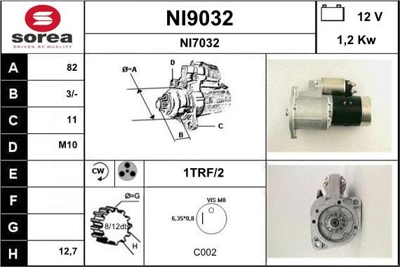 SNRA NI9032 - Démarreur cwaw.fr