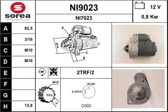 SNRA NI9023 - Démarreur cwaw.fr