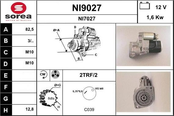 SNRA NI9027 - Démarreur cwaw.fr