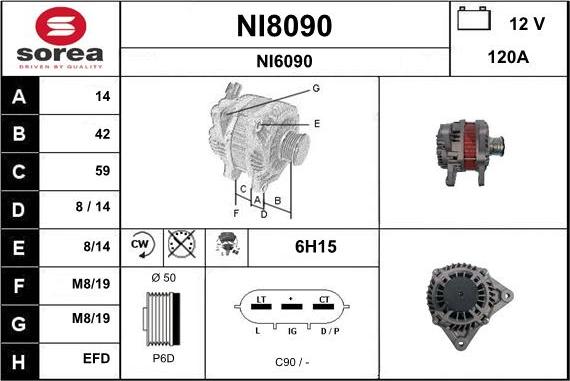 SNRA NI8090 - Alternateur cwaw.fr