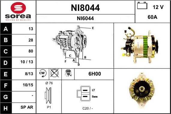 SNRA NI8044 - Alternateur cwaw.fr