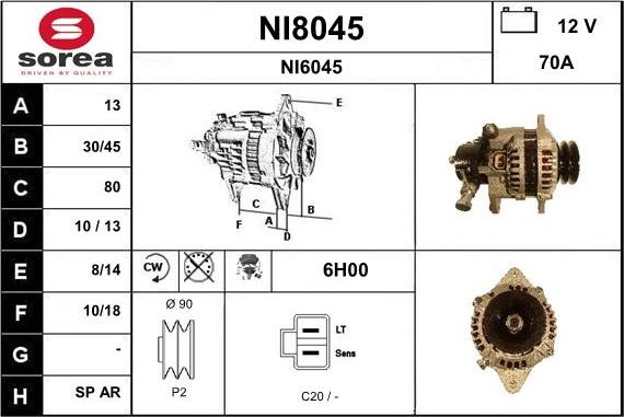 SNRA NI8045 - Alternateur cwaw.fr