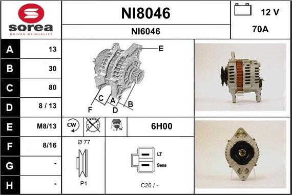 SNRA NI8046 - Alternateur cwaw.fr