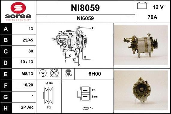 SNRA NI8059 - Alternateur cwaw.fr