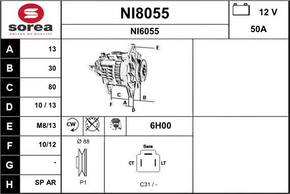 SNRA NI8055 - Alternateur cwaw.fr