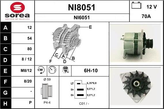 SNRA NI8051 - Alternateur cwaw.fr