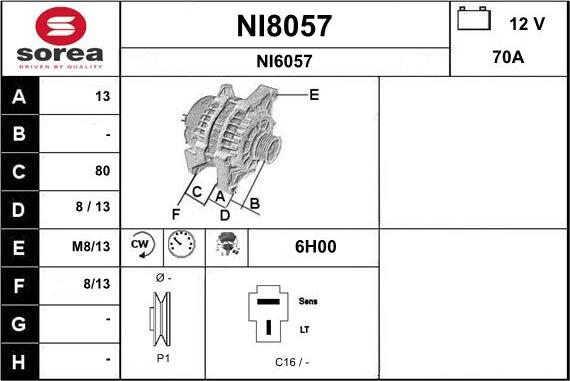 SNRA NI8057 - Alternateur cwaw.fr