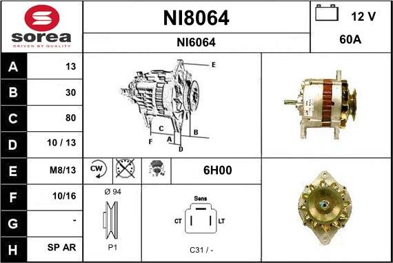 SNRA NI8064 - Alternateur cwaw.fr