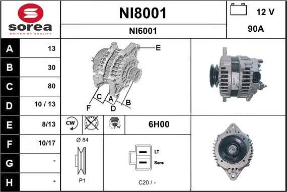 SNRA NI8001 - Alternateur cwaw.fr