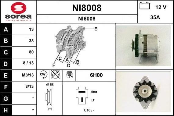 SNRA NI8008 - Alternateur cwaw.fr