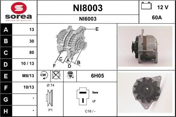 SNRA NI8003 - Alternateur cwaw.fr