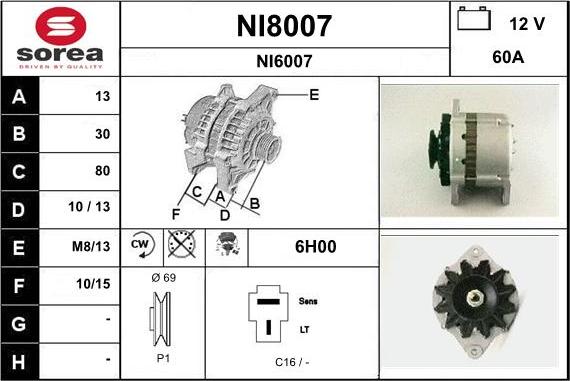 SNRA NI8007 - Alternateur cwaw.fr