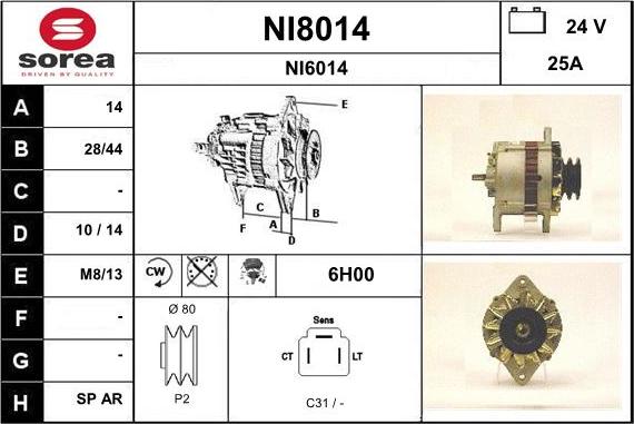 SNRA NI8014 - Alternateur cwaw.fr