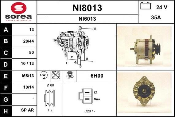 SNRA NI8013 - Alternateur cwaw.fr