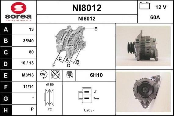 SNRA NI8012 - Alternateur cwaw.fr