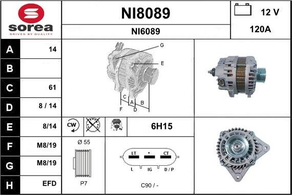 SNRA NI8089 - Alternateur cwaw.fr