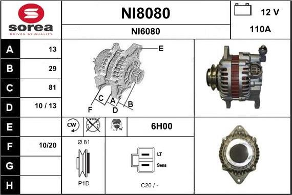 SNRA NI8080 - Alternateur cwaw.fr