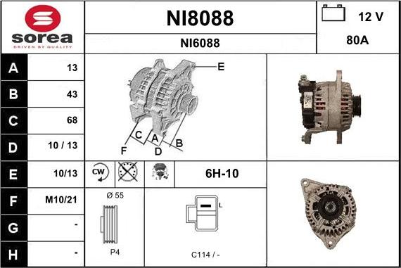 SNRA NI8088 - Alternateur cwaw.fr