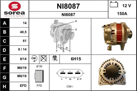 SNRA NI8087 - Alternateur cwaw.fr