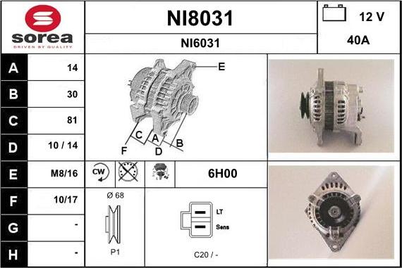 SNRA NI8031 - Alternateur cwaw.fr