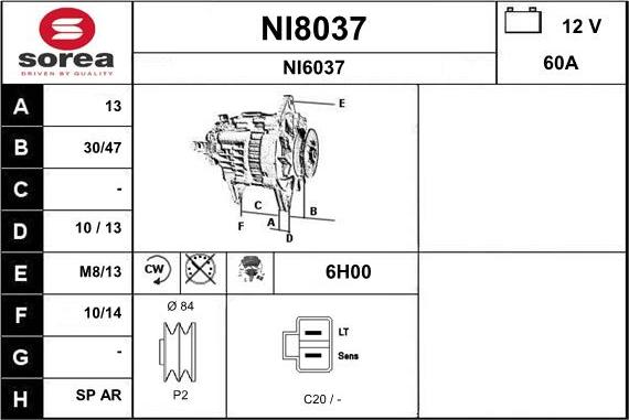 SNRA NI8037 - Alternateur cwaw.fr