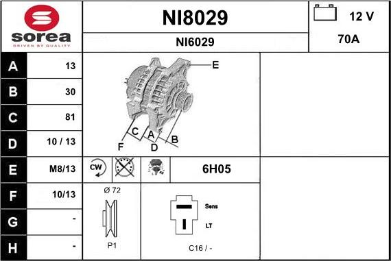 SNRA NI8029 - Alternateur cwaw.fr