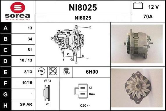 SNRA NI8025 - Alternateur cwaw.fr